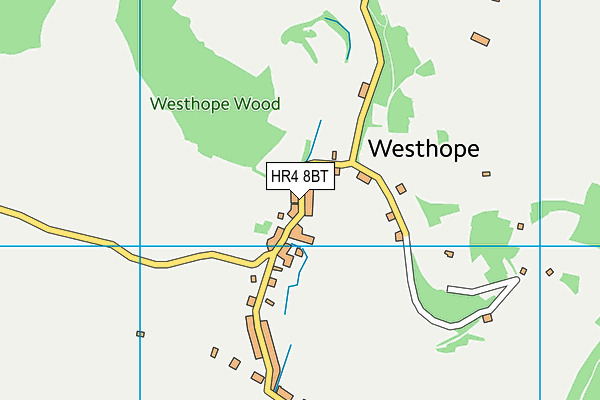 HR4 8BT map - OS VectorMap District (Ordnance Survey)