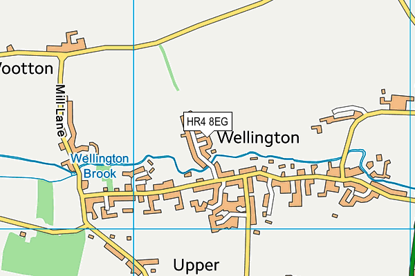 HR4 8EG map - OS VectorMap District (Ordnance Survey)