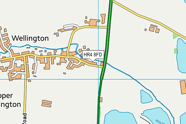 HR4 8FD map - OS VectorMap District (Ordnance Survey)