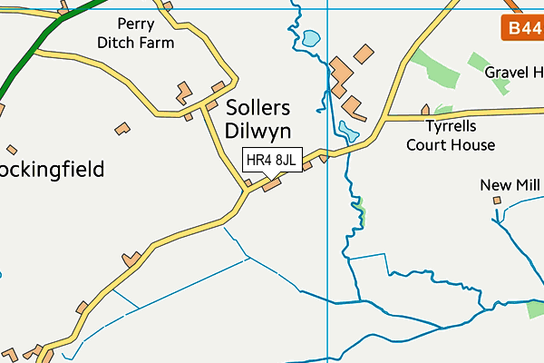 HR4 8JL map - OS VectorMap District (Ordnance Survey)