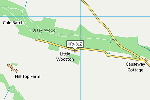 HR4 8LZ map - OS VectorMap District (Ordnance Survey)