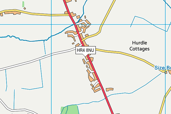 HR4 8NU map - OS VectorMap District (Ordnance Survey)