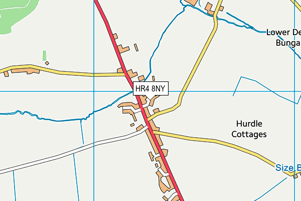 HR4 8NY map - OS VectorMap District (Ordnance Survey)