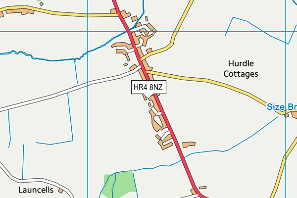 HR4 8NZ map - OS VectorMap District (Ordnance Survey)
