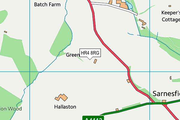 HR4 8RG map - OS VectorMap District (Ordnance Survey)