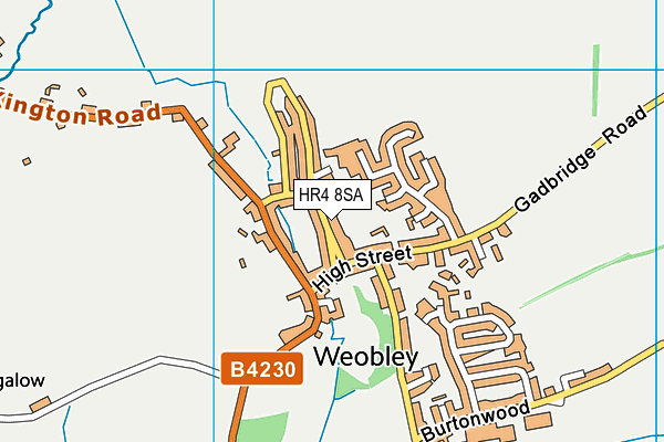 HR4 8SA map - OS VectorMap District (Ordnance Survey)