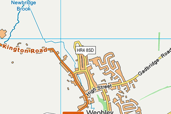 HR4 8SD map - OS VectorMap District (Ordnance Survey)
