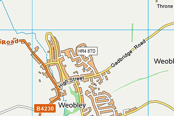 HR4 8TD map - OS VectorMap District (Ordnance Survey)