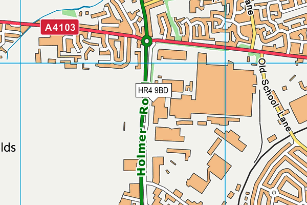 HR4 9BD map - OS VectorMap District (Ordnance Survey)