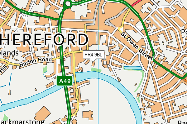 HR4 9BL map - OS VectorMap District (Ordnance Survey)