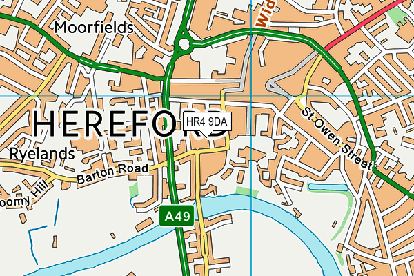 HR4 9DA map - OS VectorMap District (Ordnance Survey)