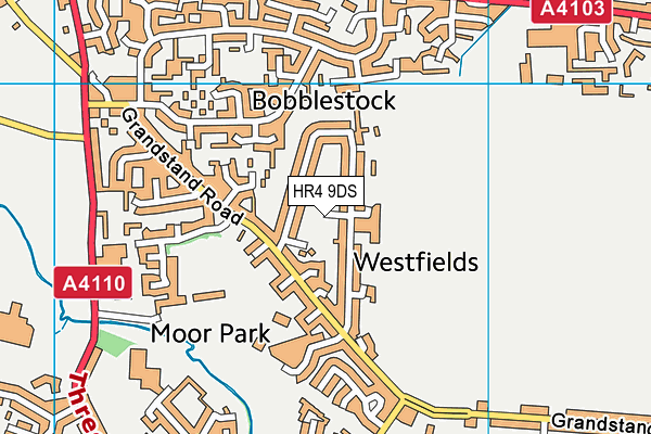 HR4 9DS map - OS VectorMap District (Ordnance Survey)