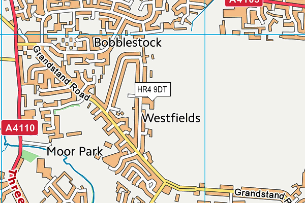 HR4 9DT map - OS VectorMap District (Ordnance Survey)