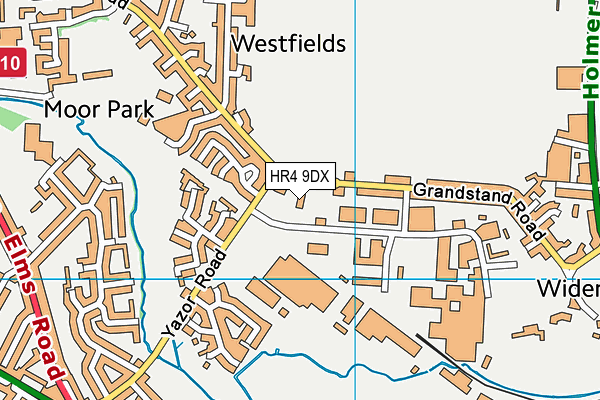 HR4 9DX map - OS VectorMap District (Ordnance Survey)