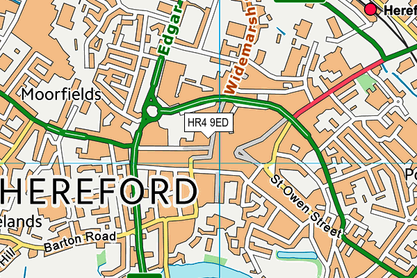 HR4 9ED map - OS VectorMap District (Ordnance Survey)