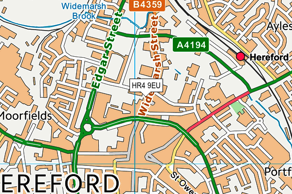 HR4 9EU map - OS VectorMap District (Ordnance Survey)