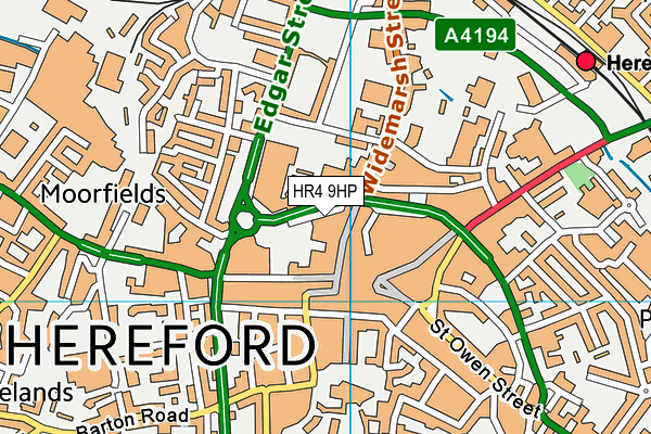 HR4 9HP map - OS VectorMap District (Ordnance Survey)