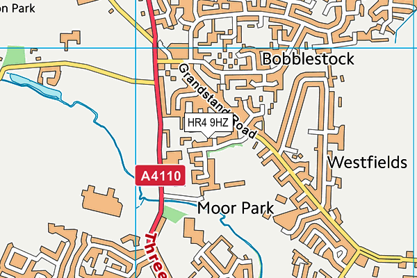HR4 9HZ map - OS VectorMap District (Ordnance Survey)