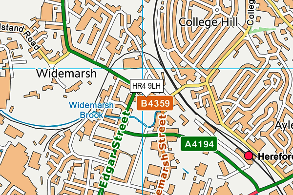 HR4 9LH map - OS VectorMap District (Ordnance Survey)