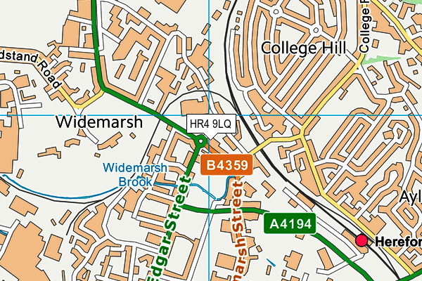 HR4 9LQ map - OS VectorMap District (Ordnance Survey)