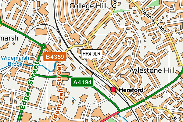 HR4 9LR map - OS VectorMap District (Ordnance Survey)