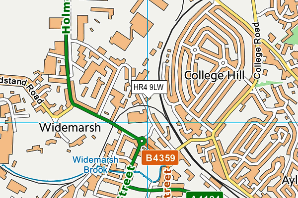 HR4 9LW map - OS VectorMap District (Ordnance Survey)