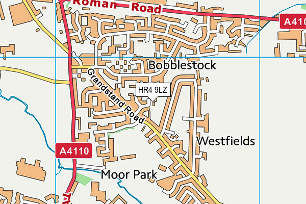 HR4 9LZ map - OS VectorMap District (Ordnance Survey)