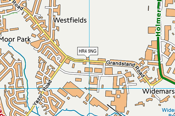 The Brookfield School map (HR4 9NG) - OS VectorMap District (Ordnance Survey)