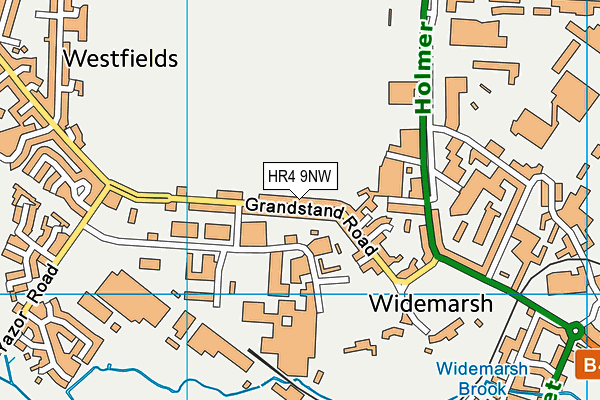 HR4 9NW map - OS VectorMap District (Ordnance Survey)