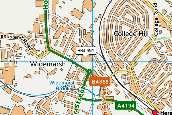 HR4 9NY map - OS VectorMap District (Ordnance Survey)