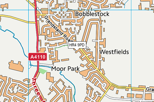 HR4 9PD map - OS VectorMap District (Ordnance Survey)