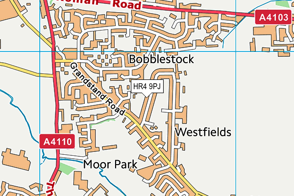 HR4 9PJ map - OS VectorMap District (Ordnance Survey)