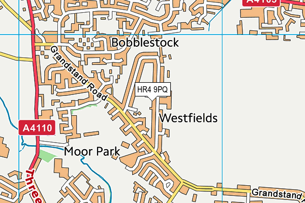 HR4 9PQ map - OS VectorMap District (Ordnance Survey)