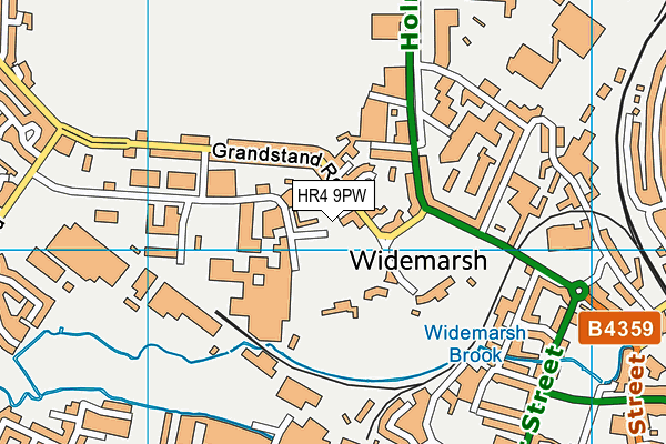 HR4 9PW map - OS VectorMap District (Ordnance Survey)