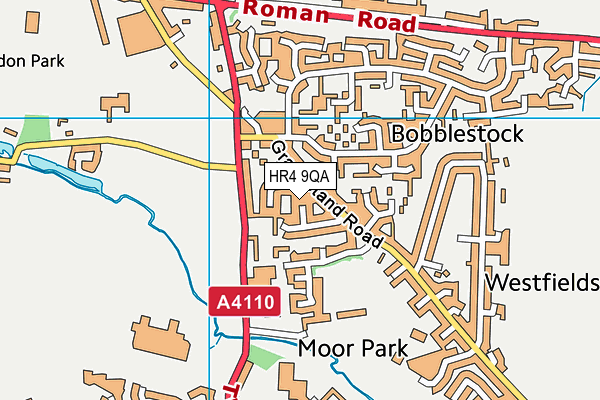 HR4 9QA map - OS VectorMap District (Ordnance Survey)