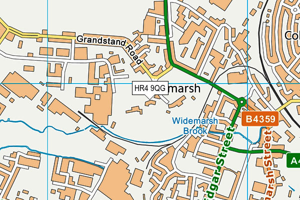HR4 9QG map - OS VectorMap District (Ordnance Survey)