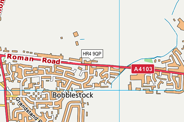 HR4 9QP map - OS VectorMap District (Ordnance Survey)