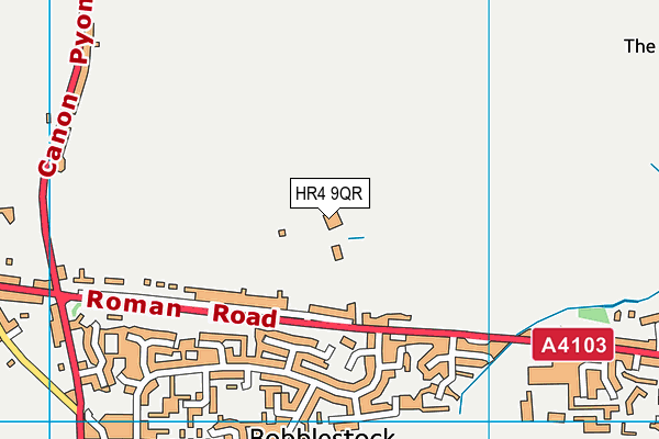 HR4 9QR map - OS VectorMap District (Ordnance Survey)