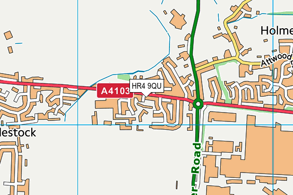 HR4 9QU map - OS VectorMap District (Ordnance Survey)