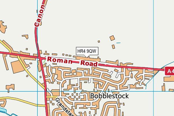 HR4 9QW map - OS VectorMap District (Ordnance Survey)