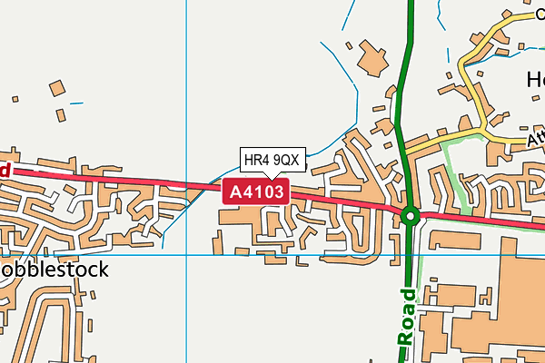 HR4 9QX map - OS VectorMap District (Ordnance Survey)