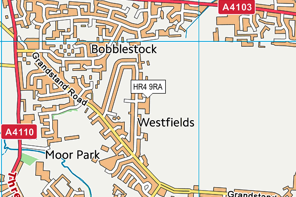 HR4 9RA map - OS VectorMap District (Ordnance Survey)