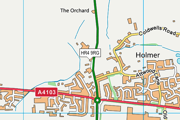 HR4 9RG map - OS VectorMap District (Ordnance Survey)