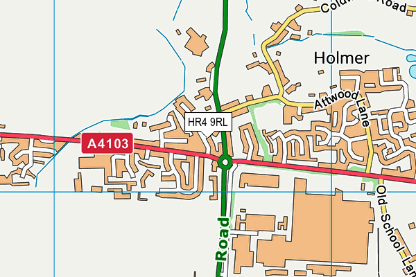HR4 9RL map - OS VectorMap District (Ordnance Survey)