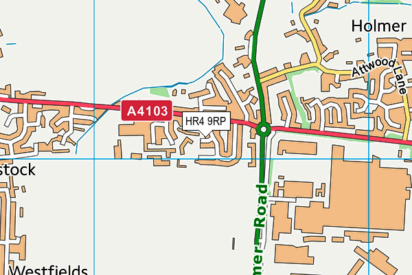 HR4 9RP map - OS VectorMap District (Ordnance Survey)