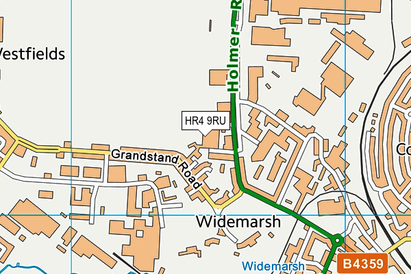 HR4 9RU map - OS VectorMap District (Ordnance Survey)