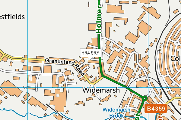 HR4 9RY map - OS VectorMap District (Ordnance Survey)