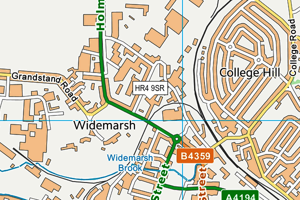 HR4 9SR map - OS VectorMap District (Ordnance Survey)