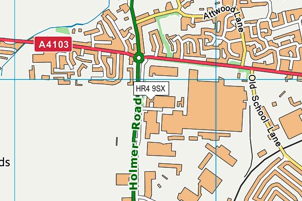 HR4 9SX map - OS VectorMap District (Ordnance Survey)