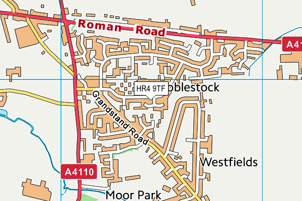 HR4 9TF map - OS VectorMap District (Ordnance Survey)